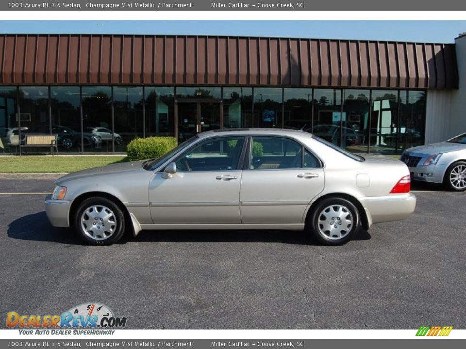 2003 Acura RL 3.5 Sedan Champagne Mist Metallic / Parchment Photo #2