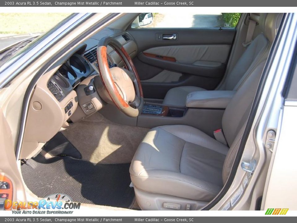 2003 Acura RL 3.5 Sedan Champagne Mist Metallic / Parchment Photo #5