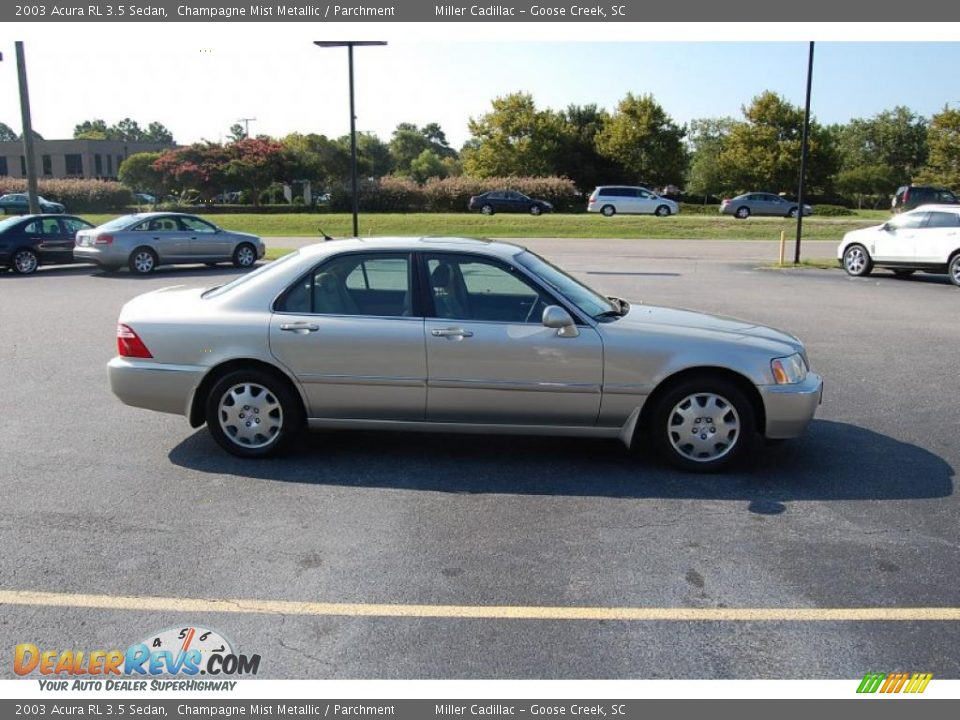 2003 Acura RL 3.5 Sedan Champagne Mist Metallic / Parchment Photo #15