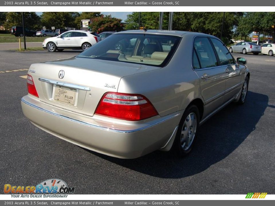 2003 Acura RL 3.5 Sedan Champagne Mist Metallic / Parchment Photo #16