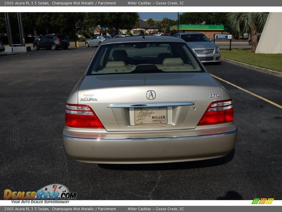 2003 Acura RL 3.5 Sedan Champagne Mist Metallic / Parchment Photo #17