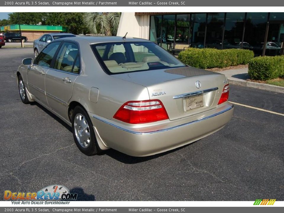 2003 Acura RL 3.5 Sedan Champagne Mist Metallic / Parchment Photo #18