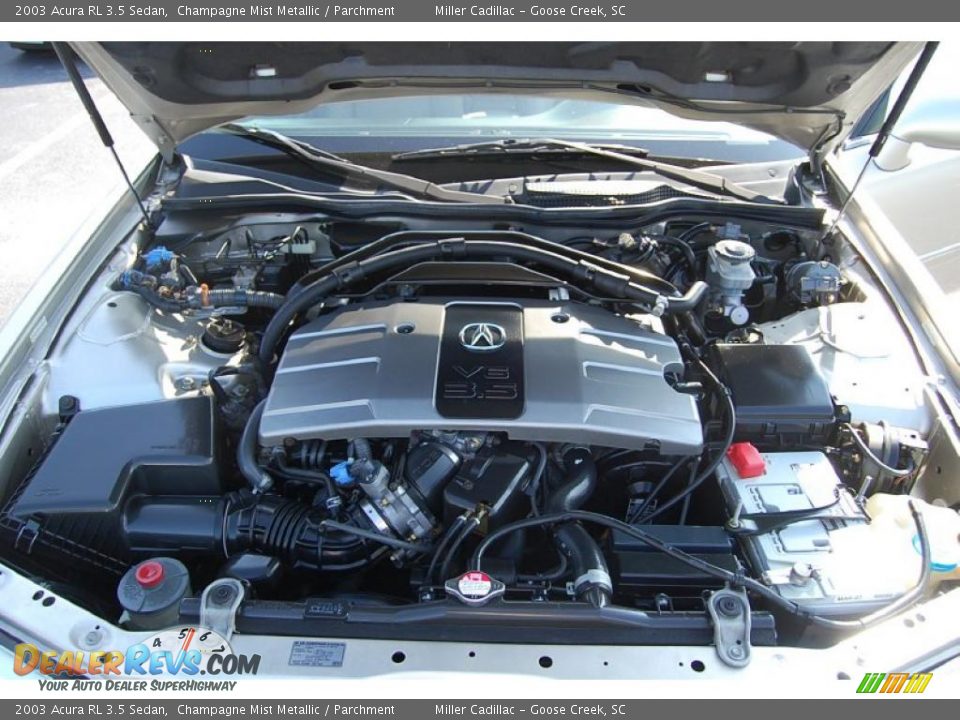 2003 Acura RL 3.5 Sedan Champagne Mist Metallic / Parchment Photo #21