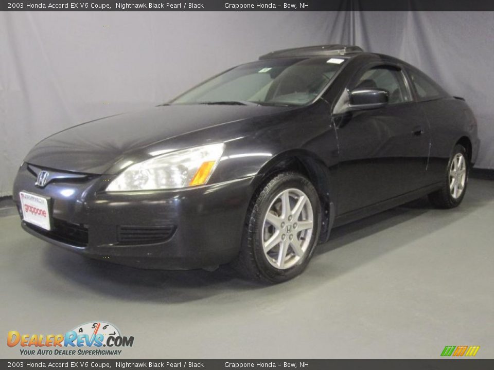 2003 Honda Accord EX V6 Coupe Nighthawk Black Pearl / Black Photo #1