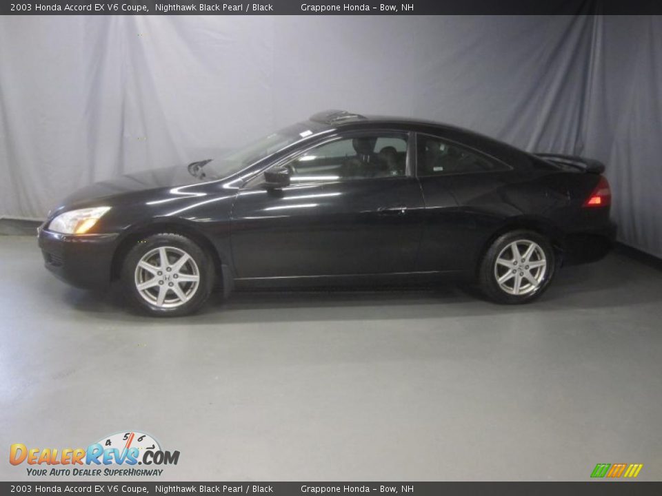 2003 Honda Accord EX V6 Coupe Nighthawk Black Pearl / Black Photo #2