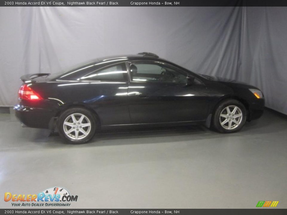 2003 Honda Accord EX V6 Coupe Nighthawk Black Pearl / Black Photo #4