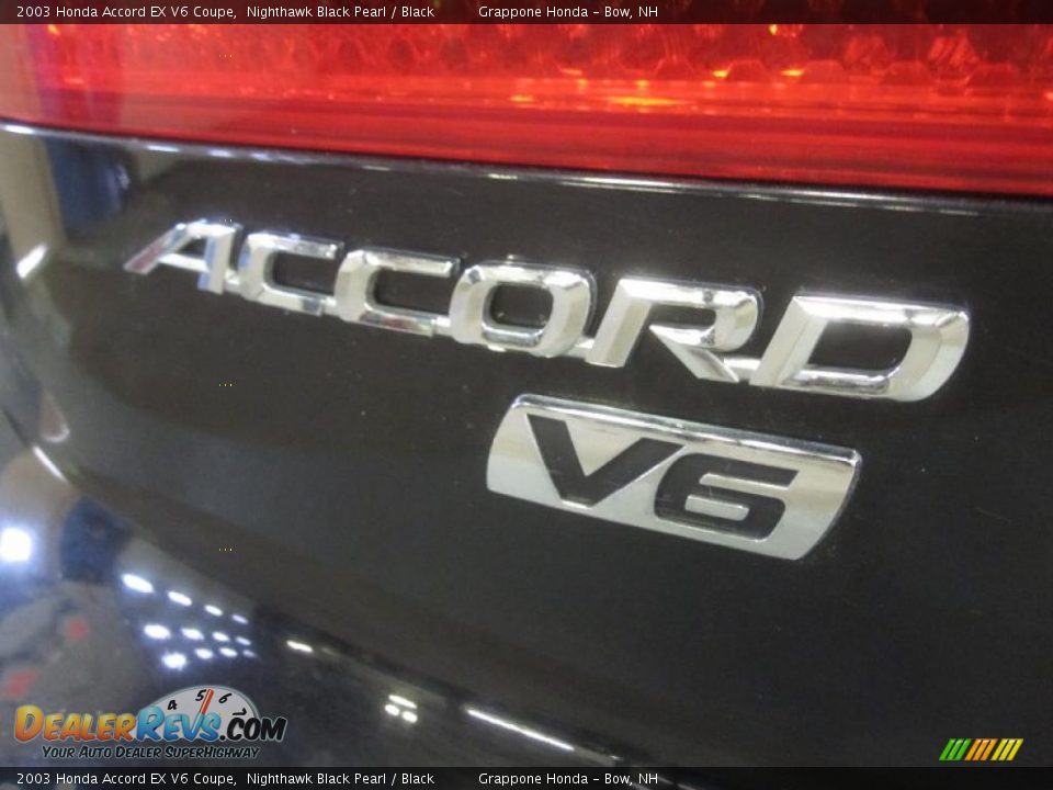 2003 Honda Accord EX V6 Coupe Nighthawk Black Pearl / Black Photo #5