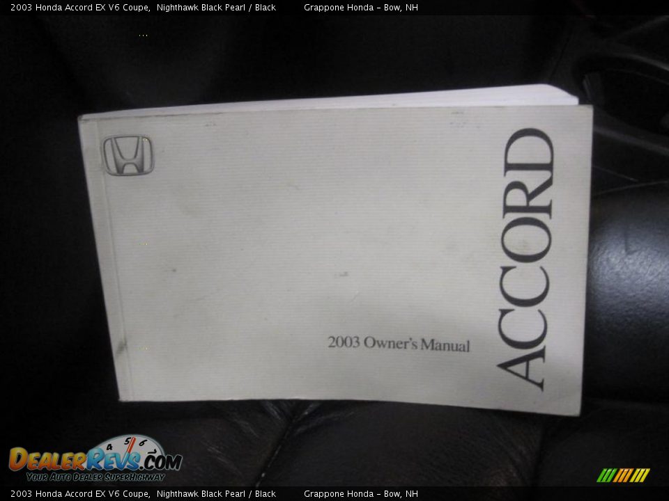 2003 Honda Accord EX V6 Coupe Nighthawk Black Pearl / Black Photo #11