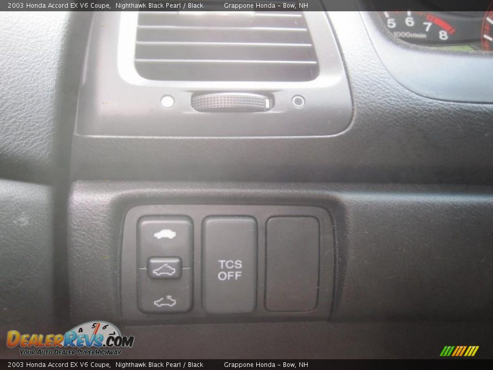 2003 Honda Accord EX V6 Coupe Nighthawk Black Pearl / Black Photo #14