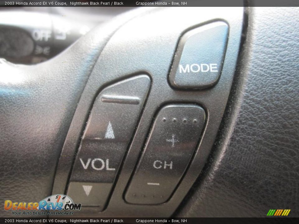 2003 Honda Accord EX V6 Coupe Nighthawk Black Pearl / Black Photo #15
