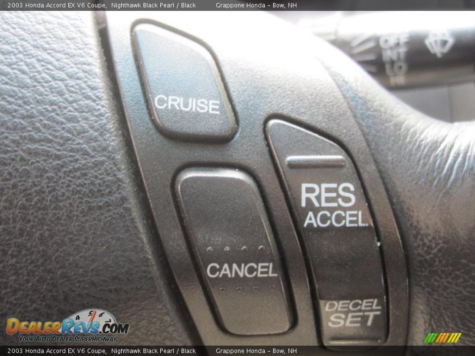 2003 Honda Accord EX V6 Coupe Nighthawk Black Pearl / Black Photo #16