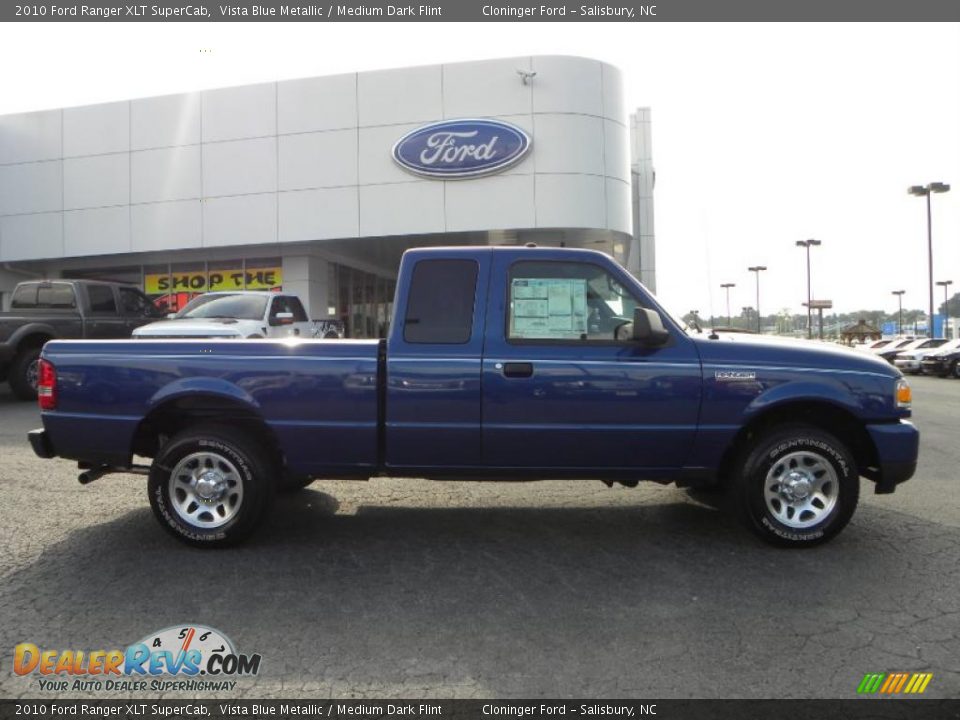 2010 Ford Ranger XLT SuperCab Vista Blue Metallic / Medium Dark Flint Photo #2