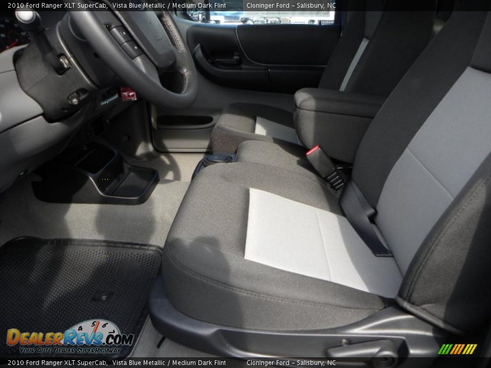 2010 Ford Ranger XLT SuperCab Vista Blue Metallic / Medium Dark Flint Photo #17