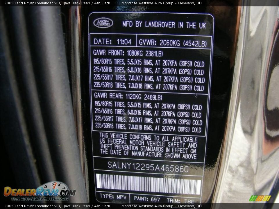 2005 Land Rover Freelander SE3 Java Black Pearl / Ash Black Photo #29