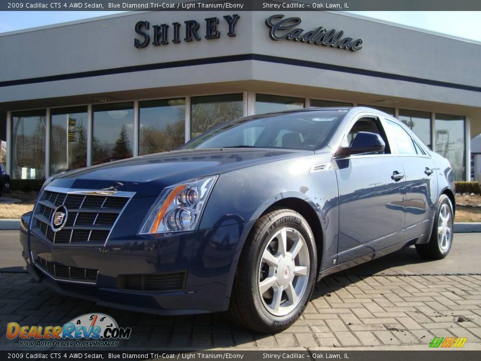 2009 Cadillac CTS 4 AWD Sedan Blue Diamond Tri-Coat / Light Titanium/Ebony Photo #1