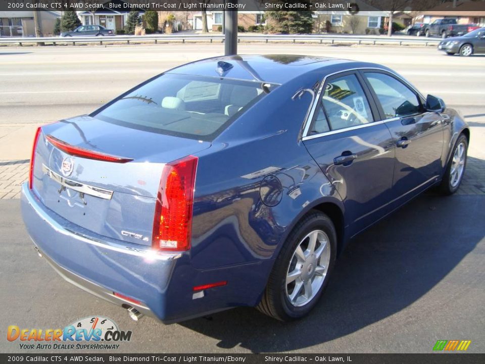 2009 Cadillac CTS 4 AWD Sedan Blue Diamond Tri-Coat / Light Titanium/Ebony Photo #4