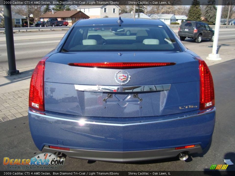 2009 Cadillac CTS 4 AWD Sedan Blue Diamond Tri-Coat / Light Titanium/Ebony Photo #5
