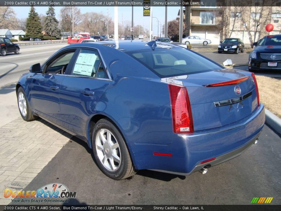 2009 Cadillac CTS 4 AWD Sedan Blue Diamond Tri-Coat / Light Titanium/Ebony Photo #6