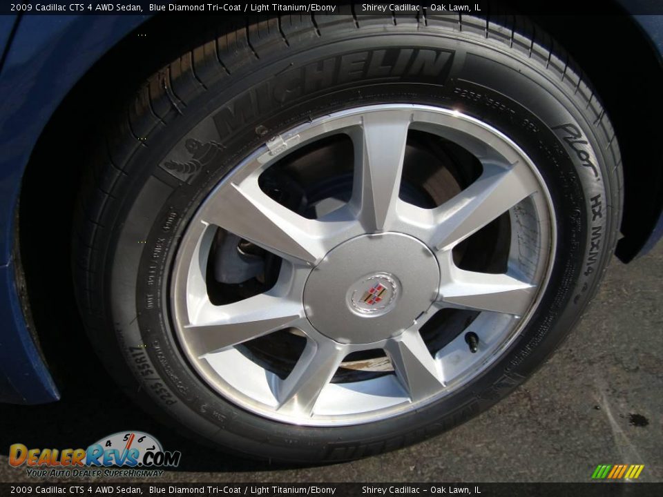 2009 Cadillac CTS 4 AWD Sedan Blue Diamond Tri-Coat / Light Titanium/Ebony Photo #8