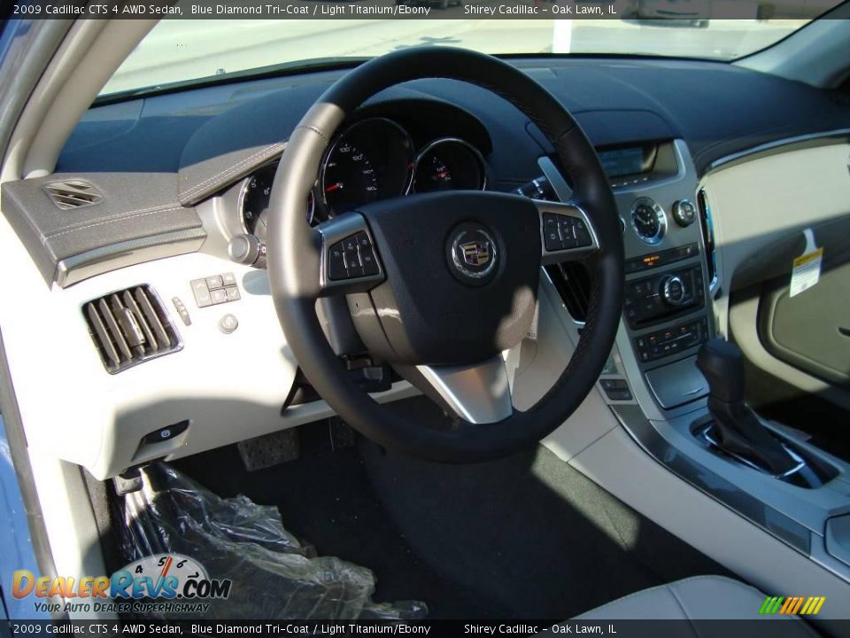 2009 Cadillac CTS 4 AWD Sedan Blue Diamond Tri-Coat / Light Titanium/Ebony Photo #10