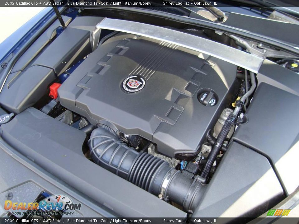 2009 Cadillac CTS 4 AWD Sedan Blue Diamond Tri-Coat / Light Titanium/Ebony Photo #14