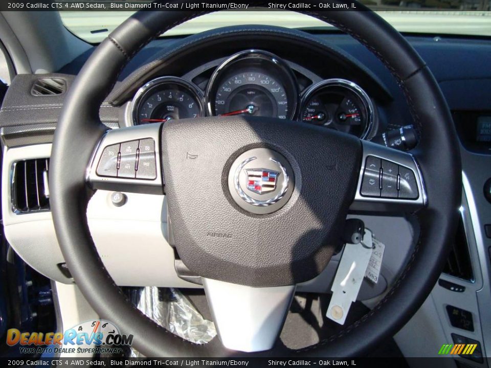 2009 Cadillac CTS 4 AWD Sedan Blue Diamond Tri-Coat / Light Titanium/Ebony Photo #15