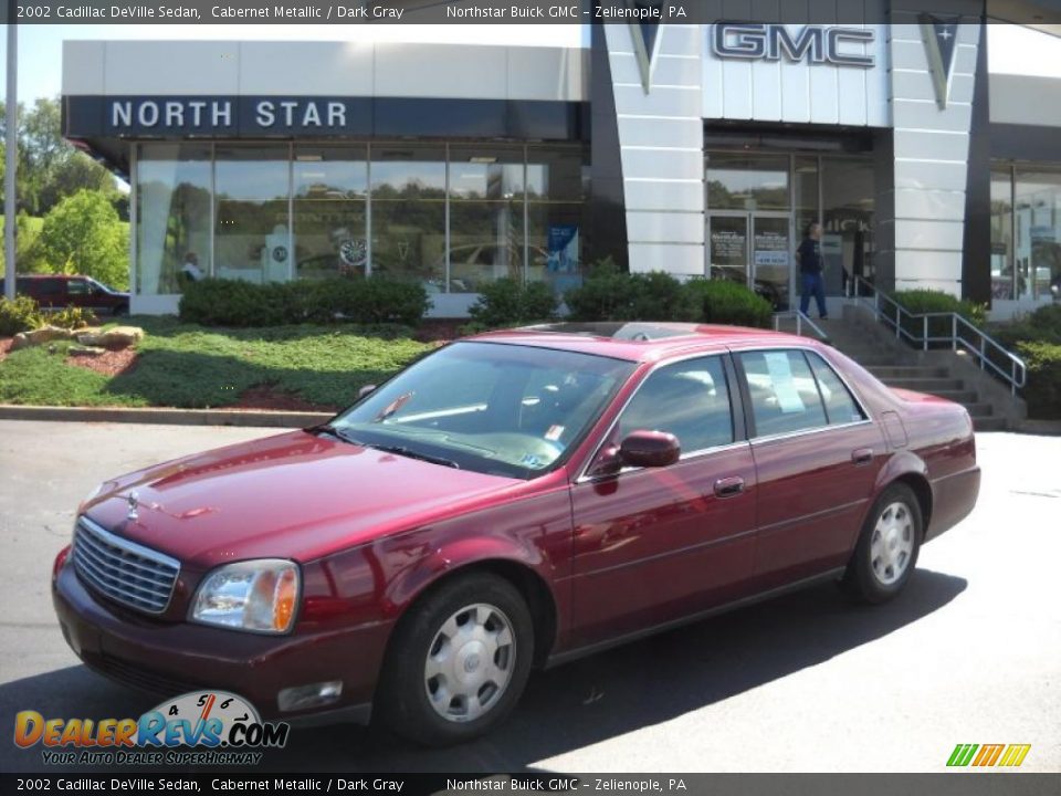 2002 Cadillac DeVille Sedan Cabernet Metallic / Dark Gray Photo #1