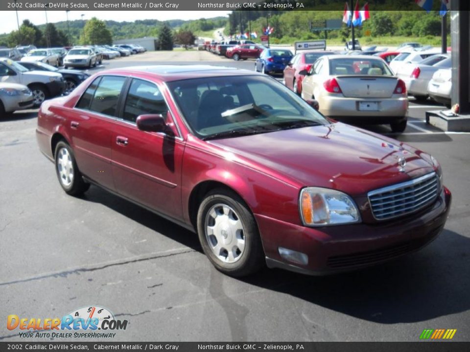 2002 Cadillac DeVille Sedan Cabernet Metallic / Dark Gray Photo #3