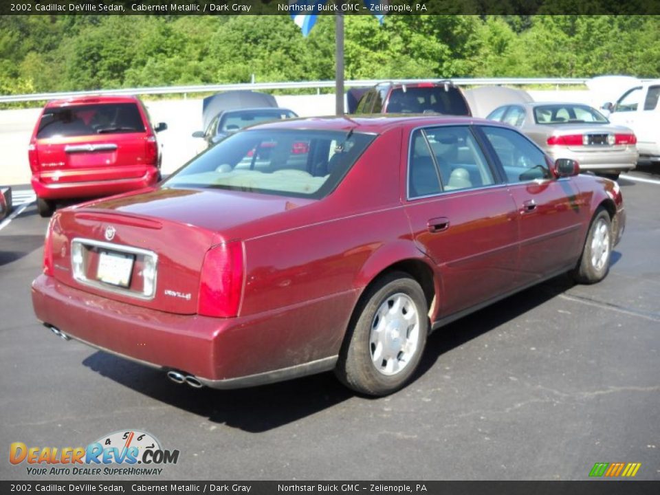 2002 Cadillac DeVille Sedan Cabernet Metallic / Dark Gray Photo #5
