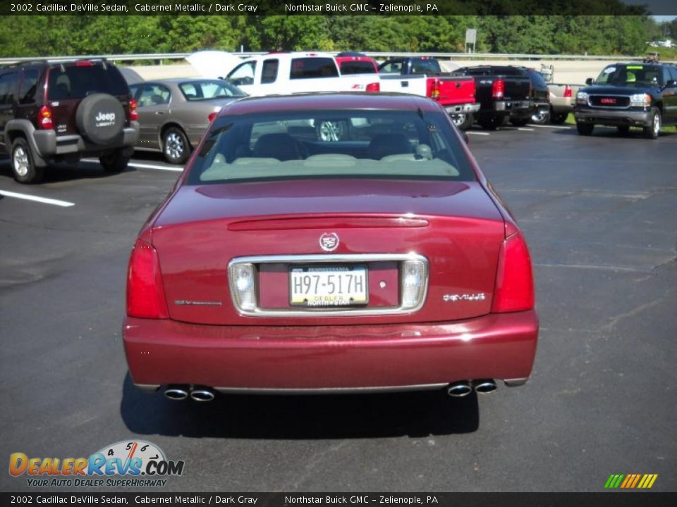 2002 Cadillac DeVille Sedan Cabernet Metallic / Dark Gray Photo #6