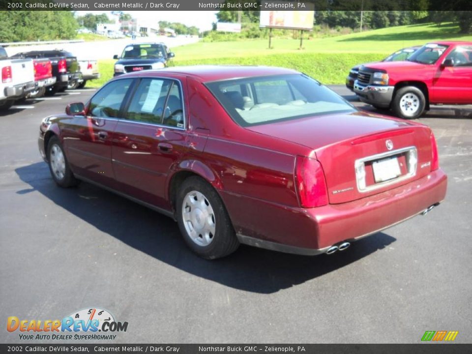 2002 Cadillac DeVille Sedan Cabernet Metallic / Dark Gray Photo #7