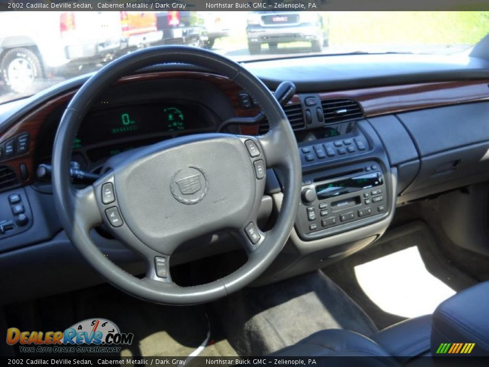 2002 Cadillac DeVille Sedan Cabernet Metallic / Dark Gray Photo #14