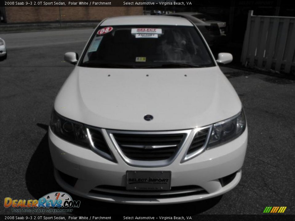 2008 Saab 9-3 2.0T Sport Sedan Polar White / Parchment Photo #2