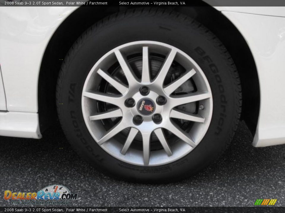 2008 Saab 9-3 2.0T Sport Sedan Polar White / Parchment Photo #4