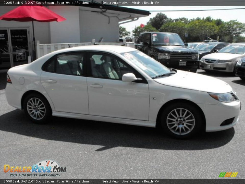 2008 Saab 9-3 2.0T Sport Sedan Polar White / Parchment Photo #5