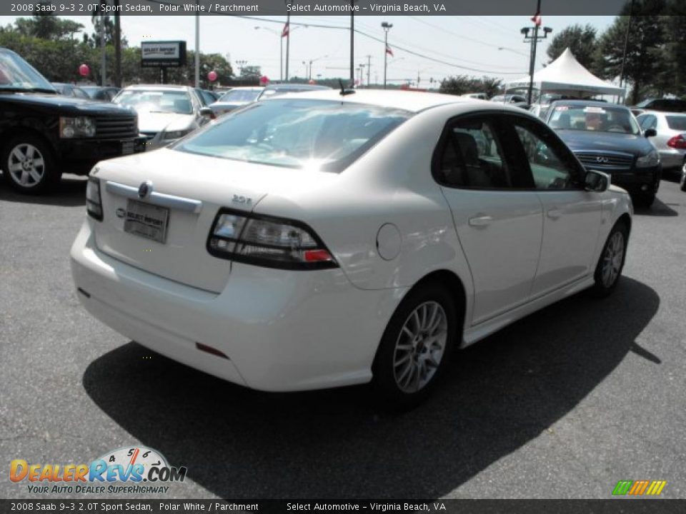 2008 Saab 9-3 2.0T Sport Sedan Polar White / Parchment Photo #6