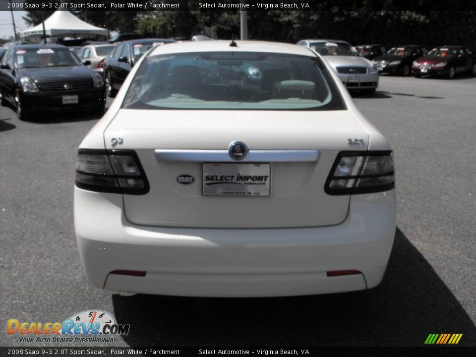 2008 Saab 9-3 2.0T Sport Sedan Polar White / Parchment Photo #7