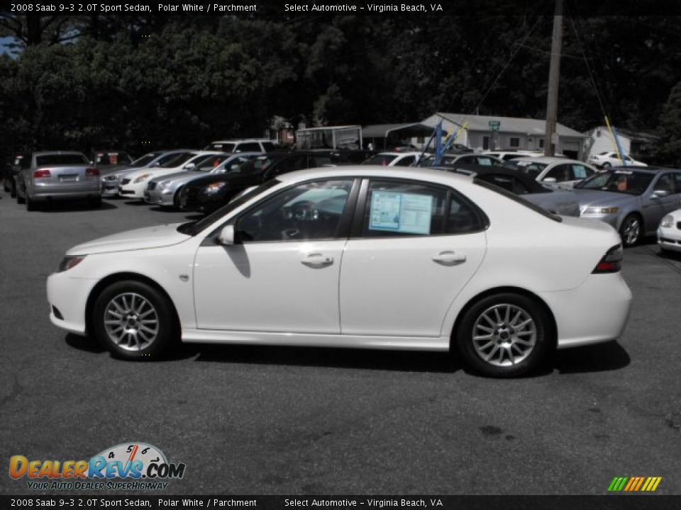2008 Saab 9-3 2.0T Sport Sedan Polar White / Parchment Photo #11