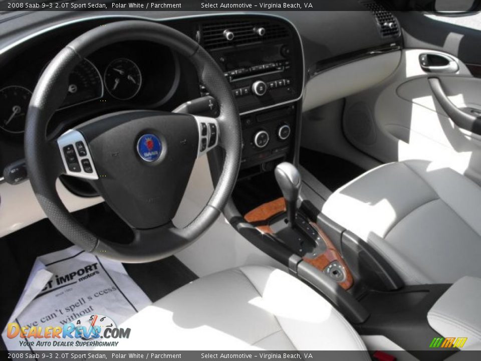 2008 Saab 9-3 2.0T Sport Sedan Polar White / Parchment Photo #15