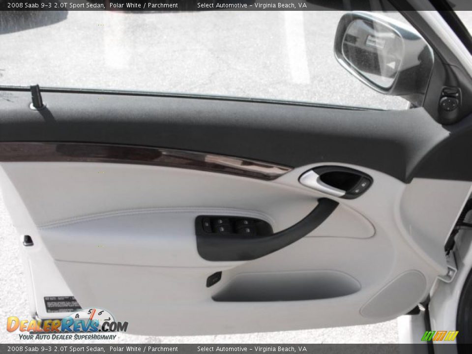2008 Saab 9-3 2.0T Sport Sedan Polar White / Parchment Photo #16