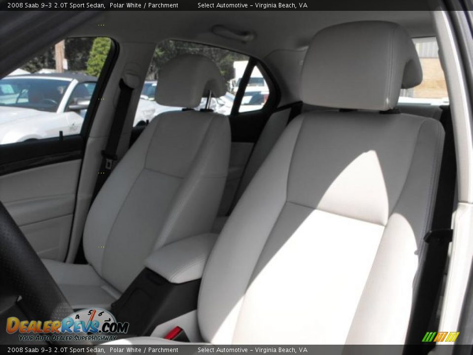 2008 Saab 9-3 2.0T Sport Sedan Polar White / Parchment Photo #18