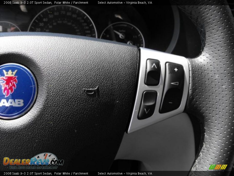 2008 Saab 9-3 2.0T Sport Sedan Polar White / Parchment Photo #25