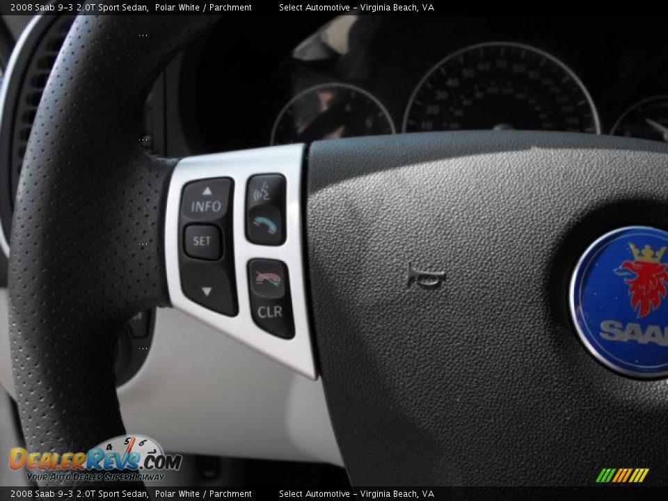 2008 Saab 9-3 2.0T Sport Sedan Polar White / Parchment Photo #26