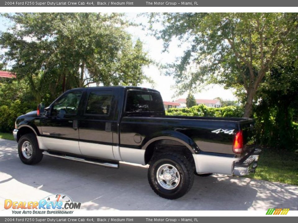 2004 Ford F250 Super Duty Lariat Crew Cab 4x4 Black / Medium Flint Photo #5