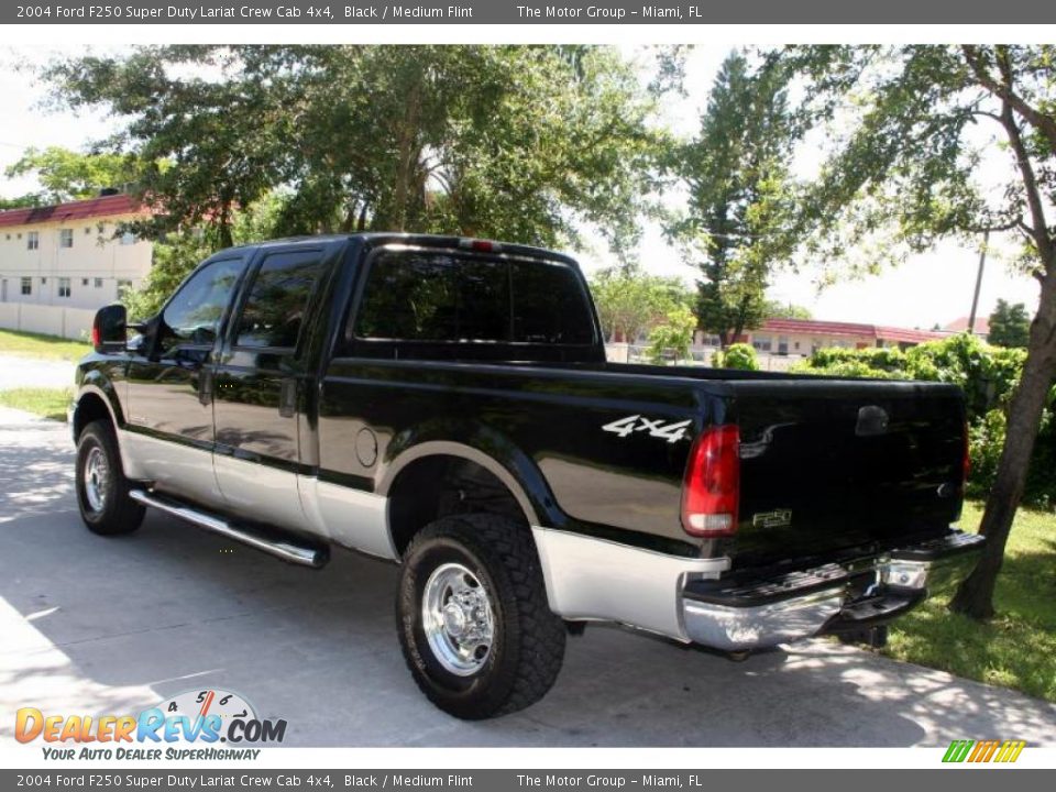 2004 Ford F250 Super Duty Lariat Crew Cab 4x4 Black / Medium Flint Photo #6