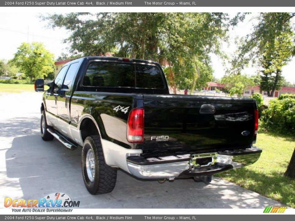 2004 Ford F250 Super Duty Lariat Crew Cab 4x4 Black / Medium Flint Photo #7