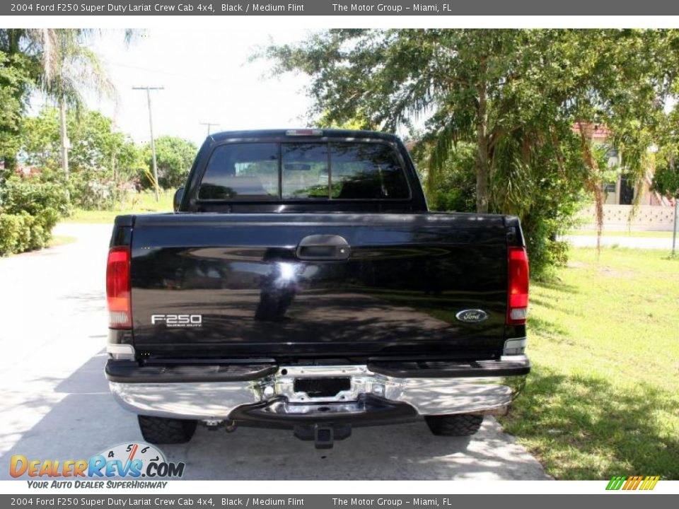 2004 Ford F250 Super Duty Lariat Crew Cab 4x4 Black / Medium Flint Photo #8