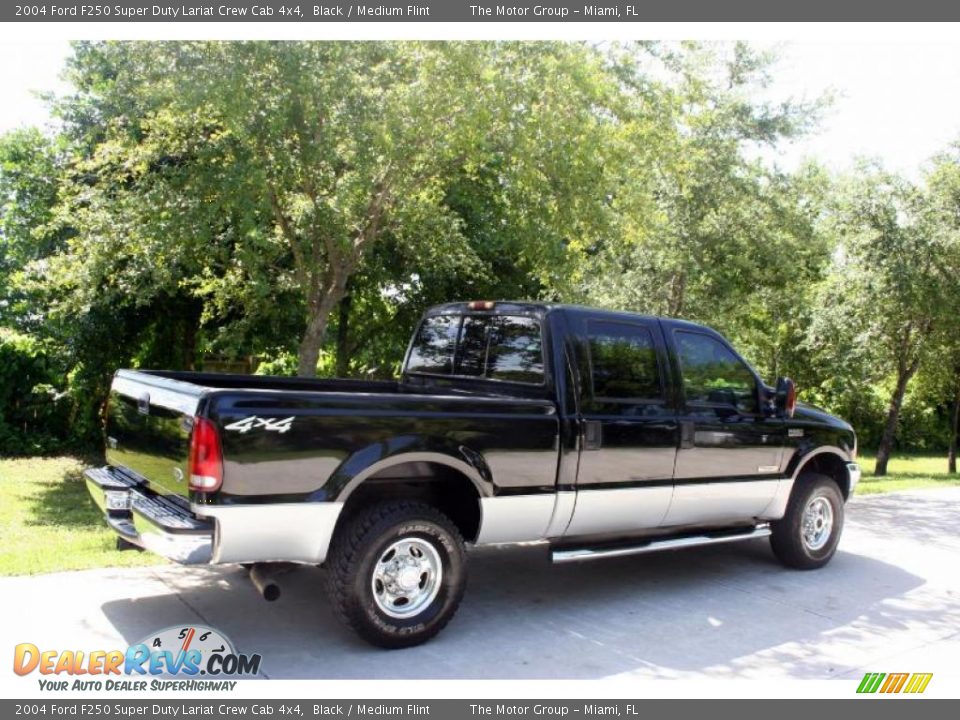 2004 Ford F250 Super Duty Lariat Crew Cab 4x4 Black / Medium Flint Photo #10