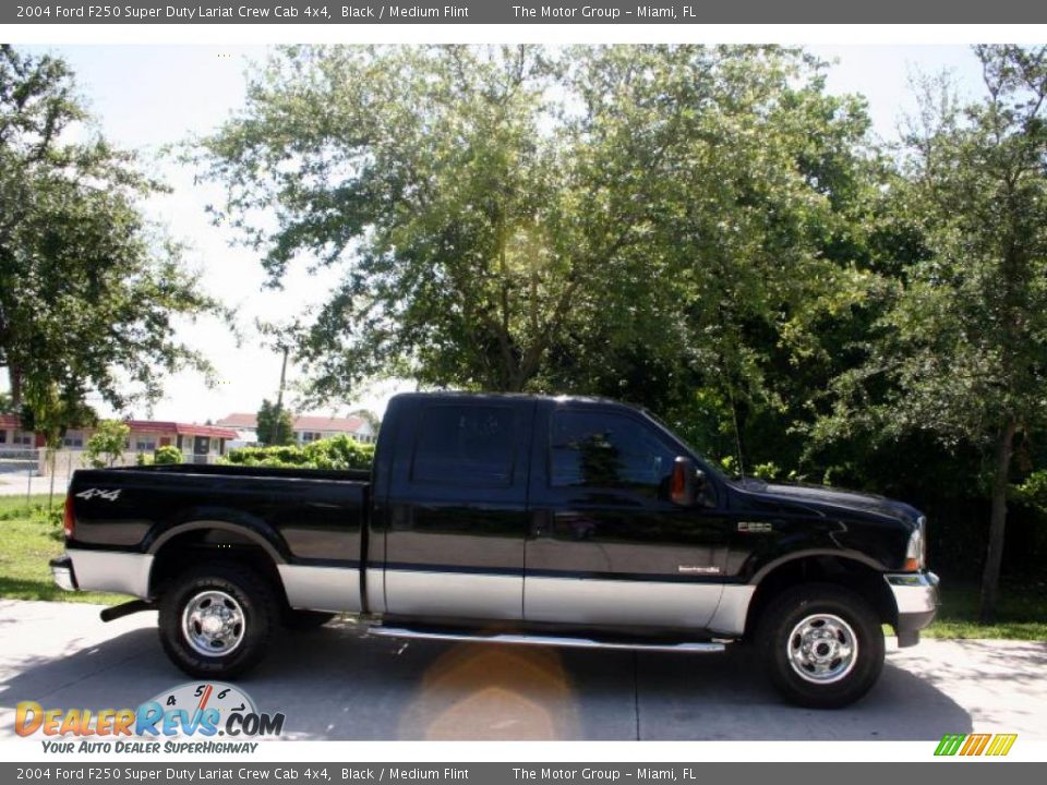2004 Ford F250 Super Duty Lariat Crew Cab 4x4 Black / Medium Flint Photo #12