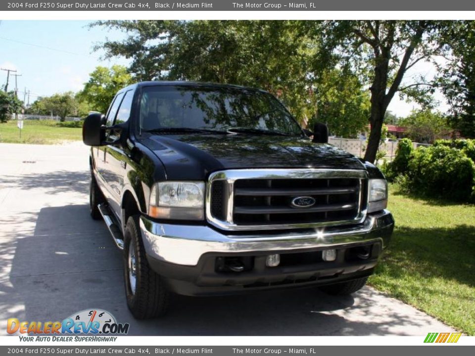 2004 Ford F250 Super Duty Lariat Crew Cab 4x4 Black / Medium Flint Photo #15